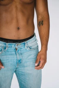 men's blue denim bottoms