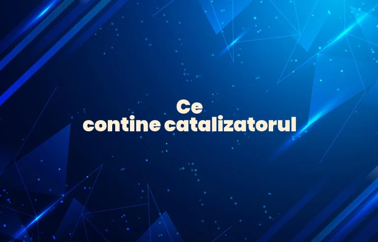 ce contine catalizatorul