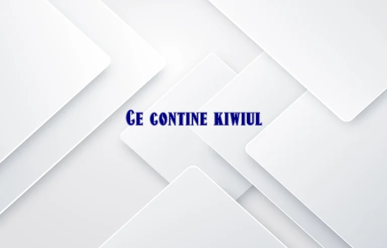 ce contine kiwi