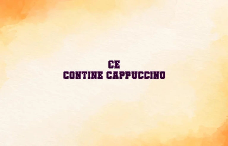 ce contine cappuccino