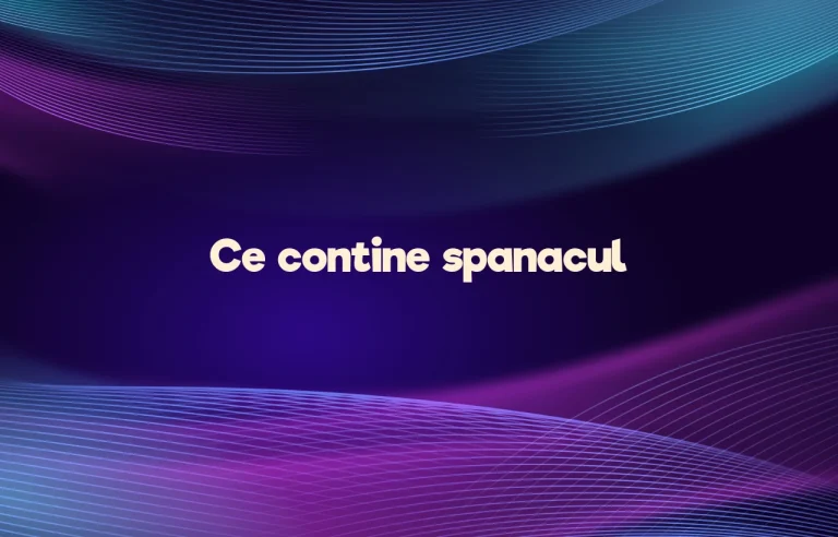 ce contine spanacul