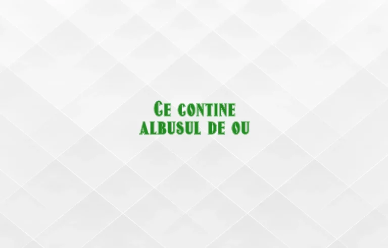 ce contine albusul de ou