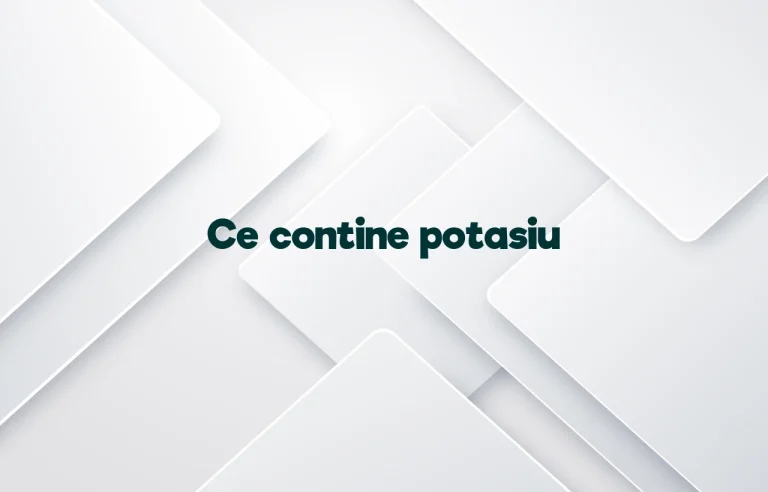 ce contine potasiu