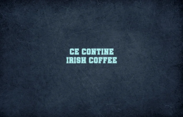 ce contine irish coffee