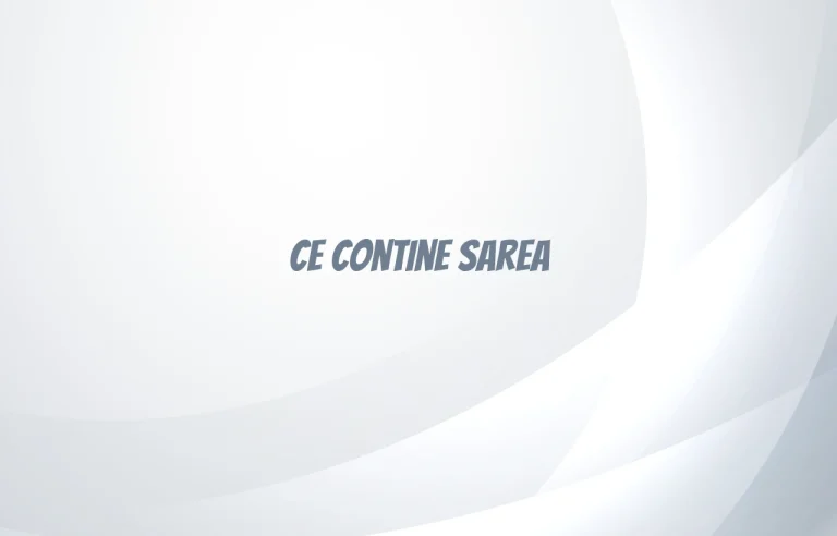 ce contine sarea