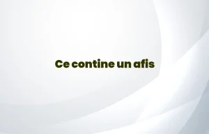 ce contine un afis