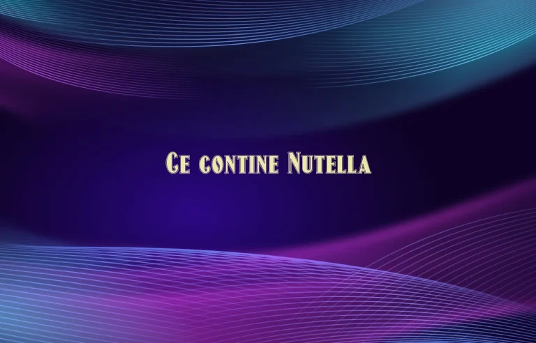 ce contine nutella