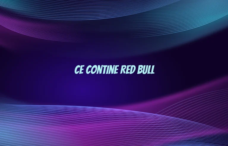 ce contine red bull