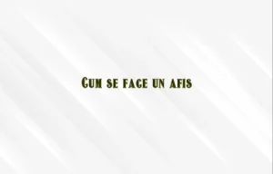 cum se face un afis