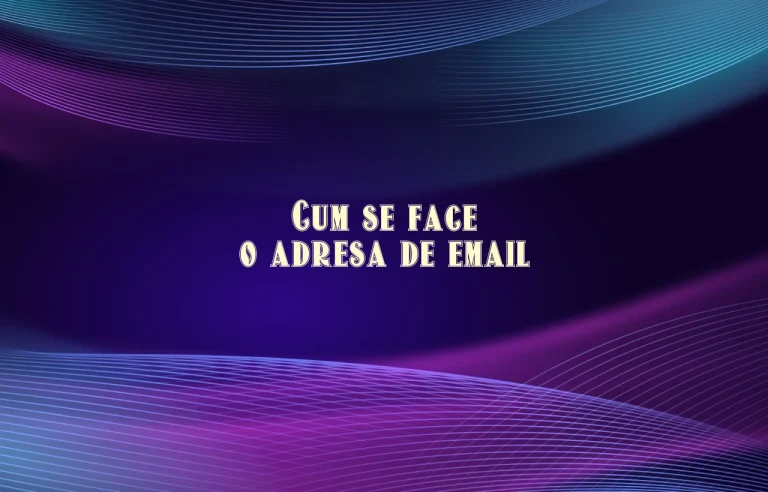 cum se face o adresa de email